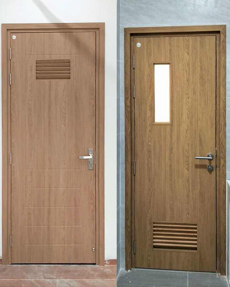 cửa wc có lá sách hở